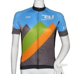 DNA CYCLING Bicycling Jersey, XS, Full Zipper, 3 Pockets, Blue, Short sleeves